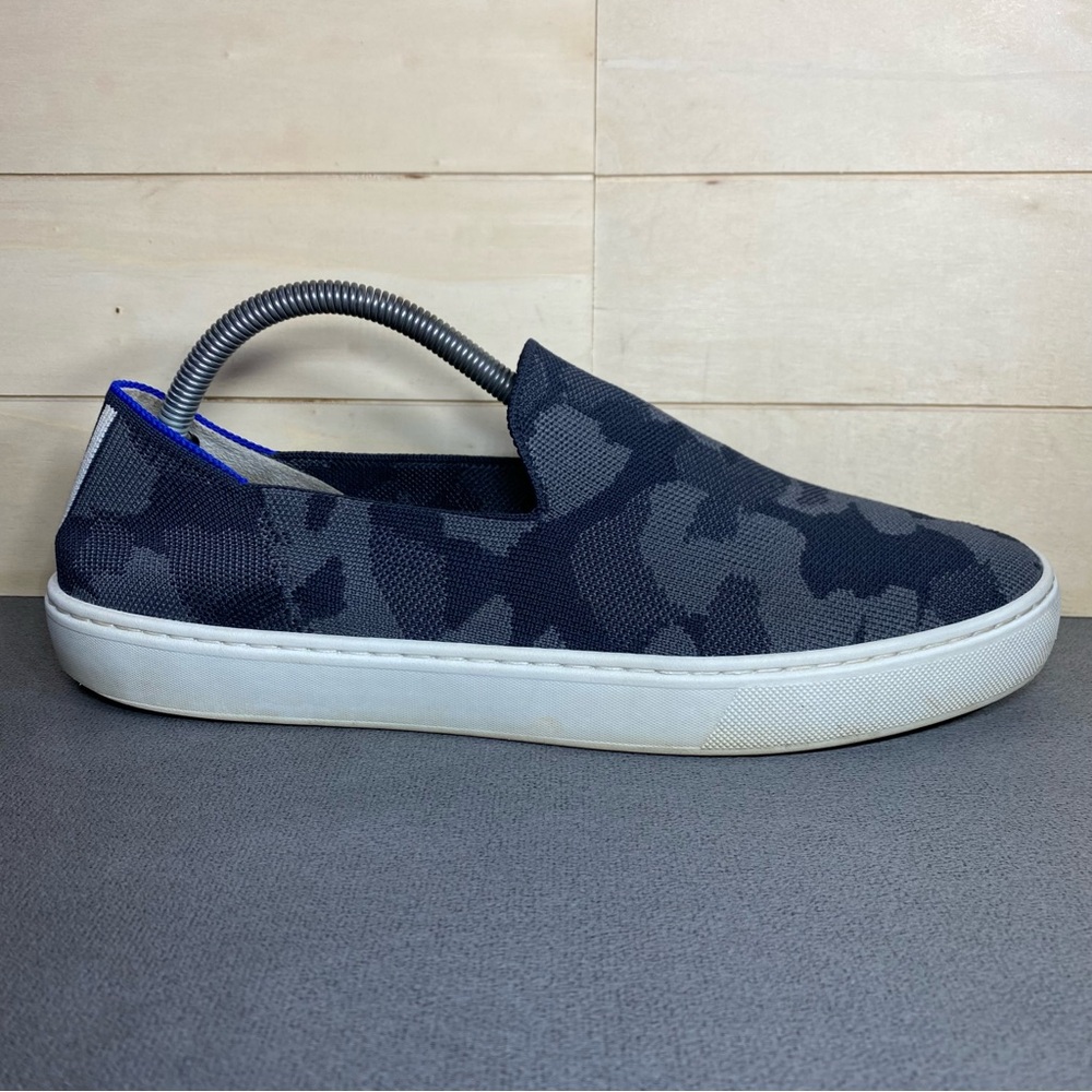 Rothy's The Original Slip-Ons Grey Camo Women's Size 10.5 Shoes Knit Sneakers